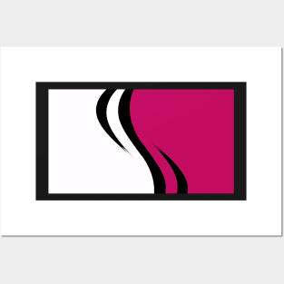 'S' Swoosh Magenta Posters and Art